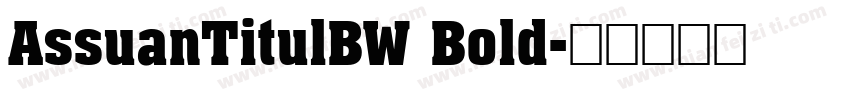 AssuanTitulBW Bold字体转换